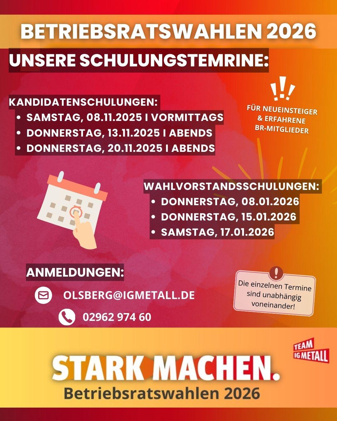 BR-Wahlen Schulungstermine