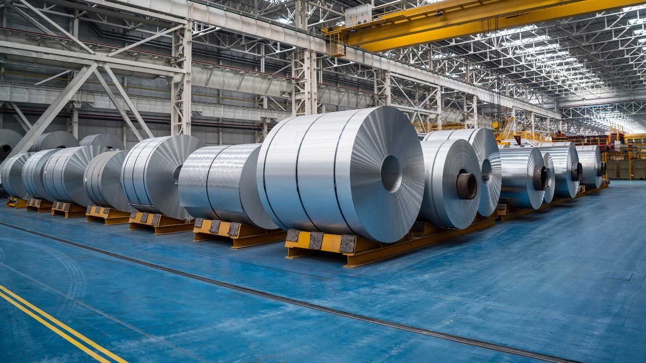 Aluminium auf Rollen.
